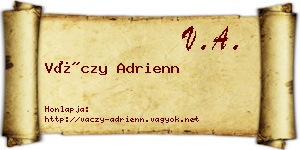 Váczy Adrienn névjegykártya