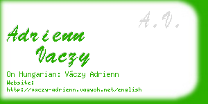 adrienn vaczy business card