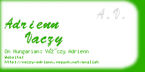 adrienn vaczy business card